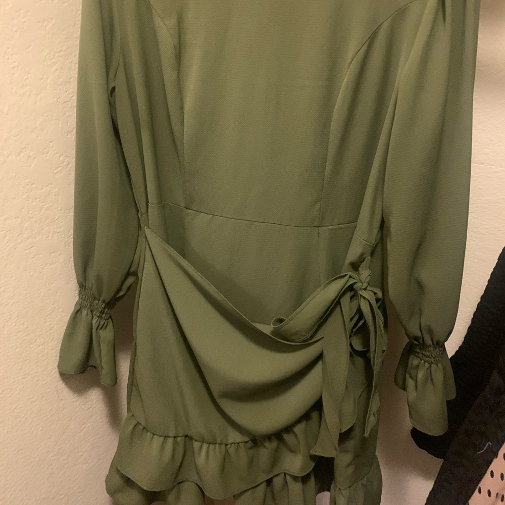 Long sleeve wrap dress